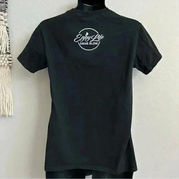 ALSTYLE | Unisex Graphic Tee | 'Enjoy Life Drive Slow' | Black | Size S - Picture 2 of 7
